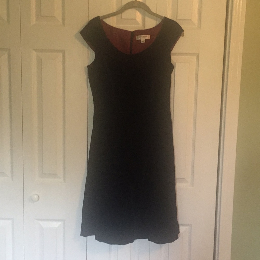 Velvet-look black size 4 dress. Worn once.